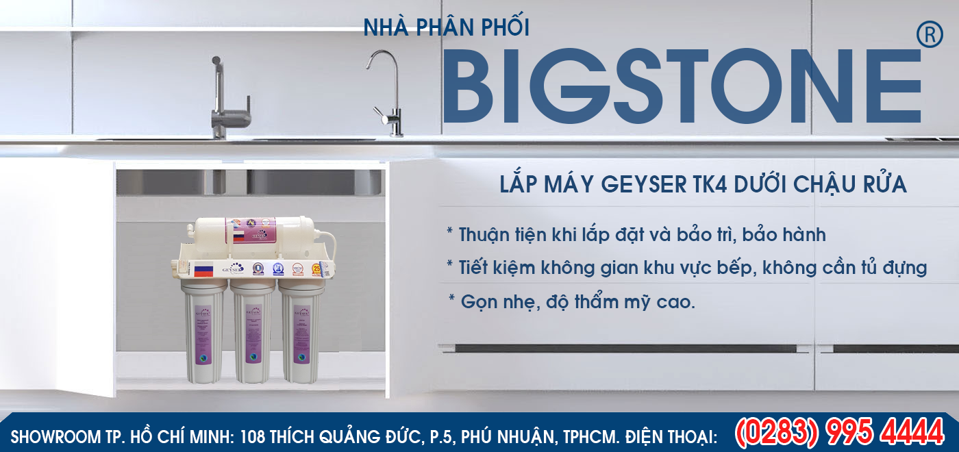 MÁY LỌC NƯỚC GEYSER TK4 LẮP DƯỚI CHẬU RỬA